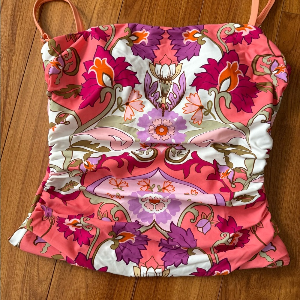Cupshe Pink and Orange Ruched One Piece